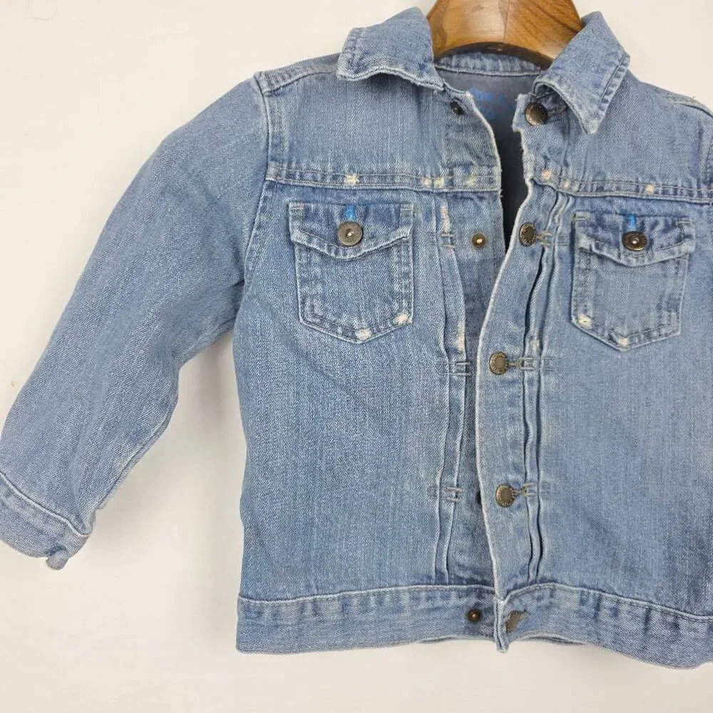 OshKosh Genuine Kids 4T Denim Jean Jacket Vintage Style